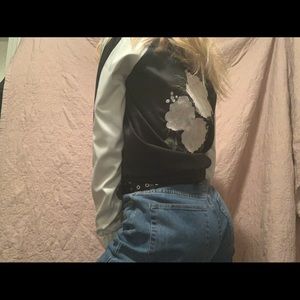 floral bomber jacket